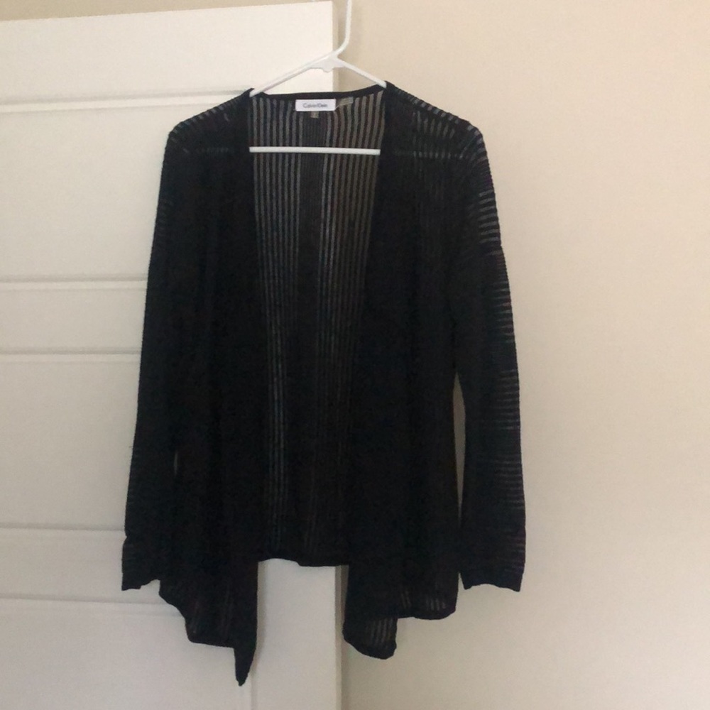 Calvin Klein black transparent Cardigan M